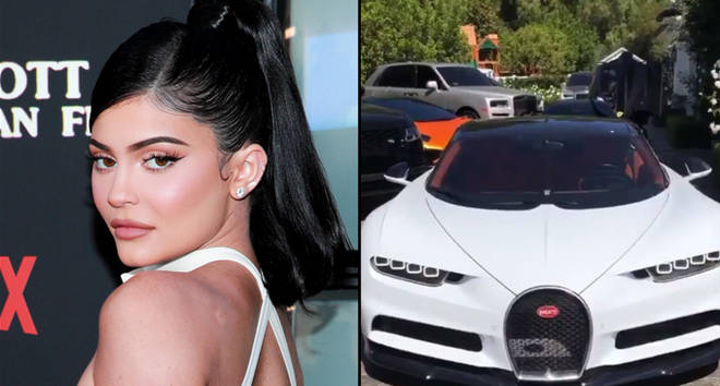 Kylie Jenner attends the premiere of Netflix&squot;s "Travis Scott: Look Mom I Can Fly", her new Bugatti.