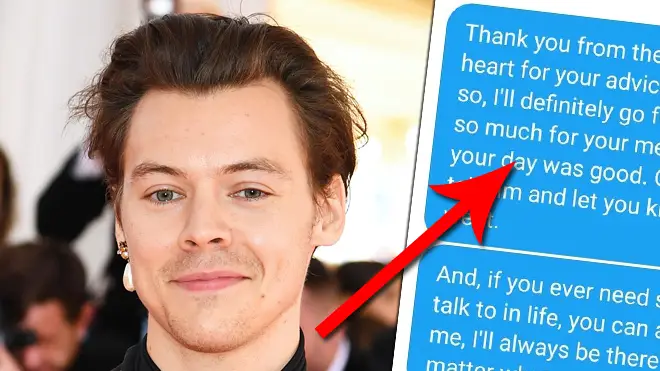Harry Styles slides into fan's DMs to offer dating advice