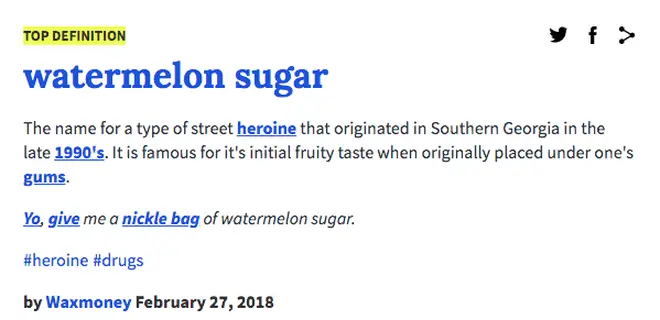 Watermelon Sugar Urban Dictionary
