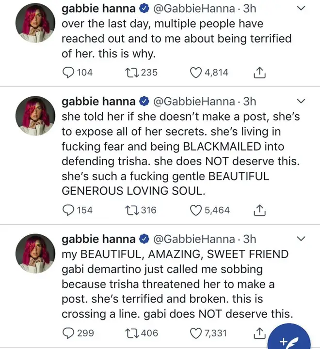 Gabbie Hanna Tweets.